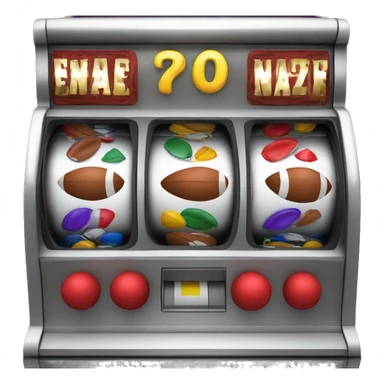 slot machine with footballs sticker