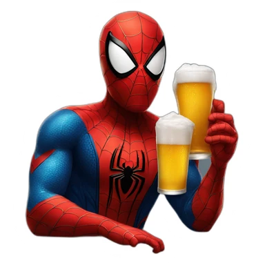 spider man drink a beer sticker