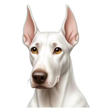 white Doberman sticker