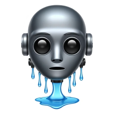 Robot cry sticker