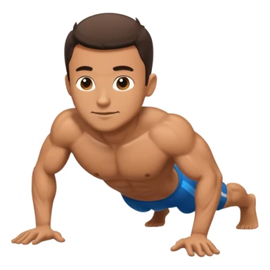 man doing push-ups sticker