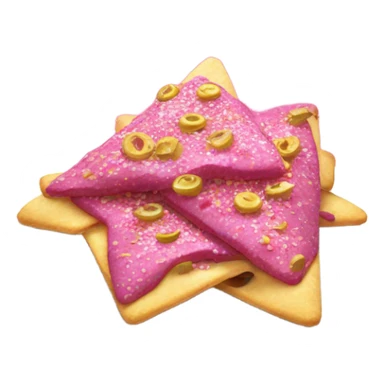 Pink nachos with glitter  sticker