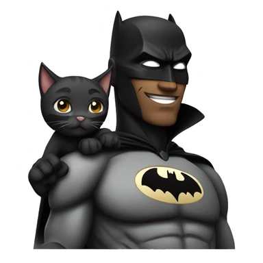 Batman with cat sticker