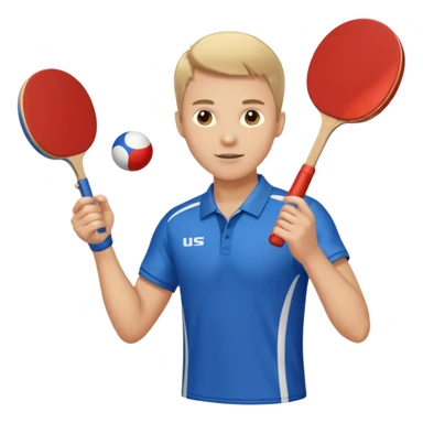 athlette with ping pong rocket sticker