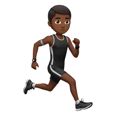 make a short latino runner in black outfit sticker