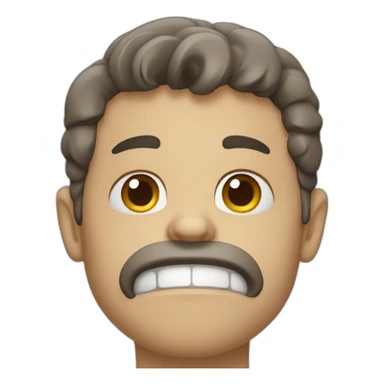 jaw - unhinged, sad sticker