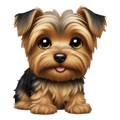 Yorkie puppy sticker