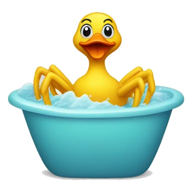 Bath spider duck sticker