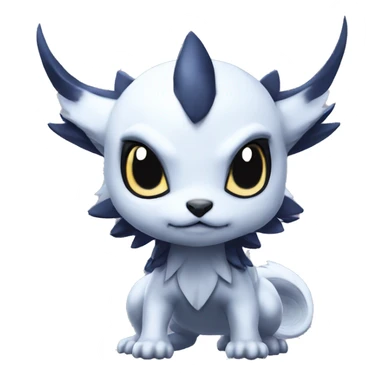 Cool Kawaii Baby Chibi Nargacuga-Absol-Pokémon Full Body Detailed High Quality sticker