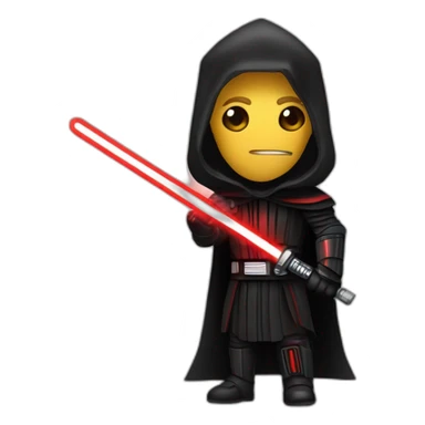 Darth nihlius with red lighsaber sticker