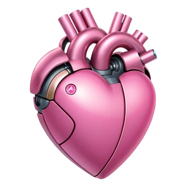pink robotic heart emoji sticker
