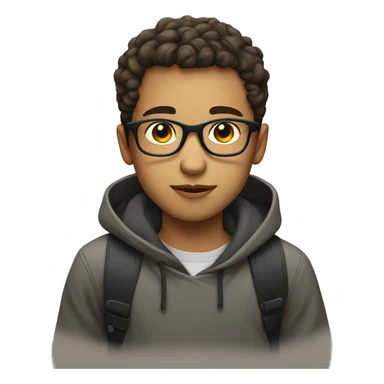 boy with glasses lovely eyes sticker