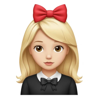 Chica rubia con lacito  sticker