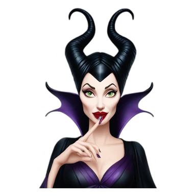 Maleficent angelina joli sending kiss with hand sticker