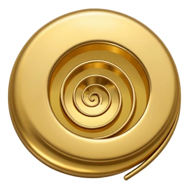 Golden upward spiral sticker