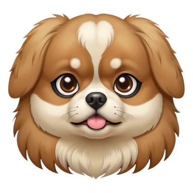 cute tibetan spaniel with cross eyes sticker