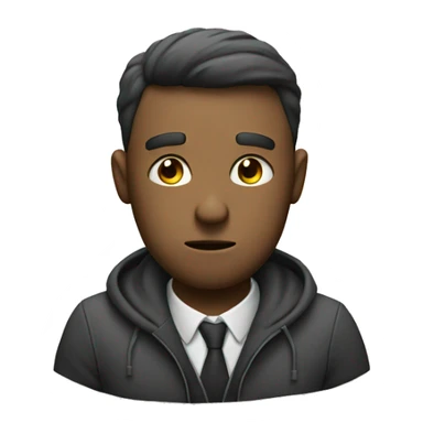 sad man who hold an signed contract in his arms sticker