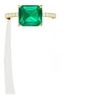 emerald solitaire engagement ring  sticker