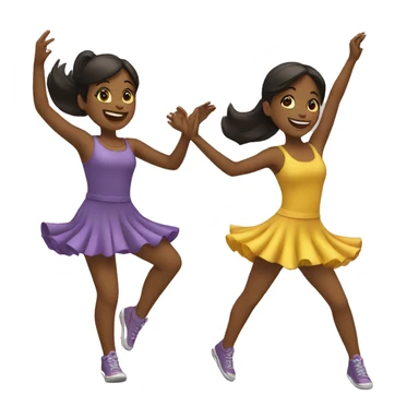 Two girls dancing sticker