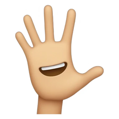 emotional hand move face sticker