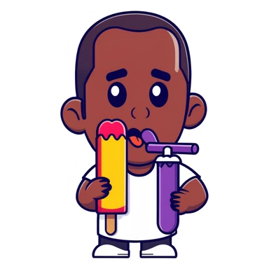 P. Diddy licking eggplant ice pop sticker