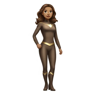 brown hair superwomen costiume sticker