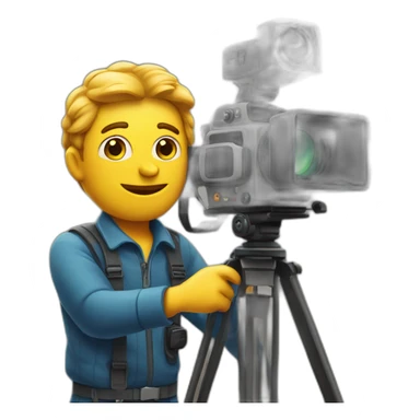 Film maker with a cinema camera sticker