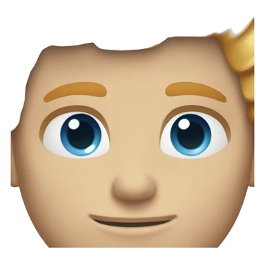 A guy with ginger-blonde hair and light blue-green eyes sticker