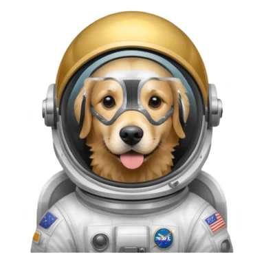 dog with space helmet and astronaut suit sticker