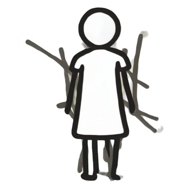 Stick figure sticker