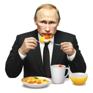 Putin eating his breakfast sticker