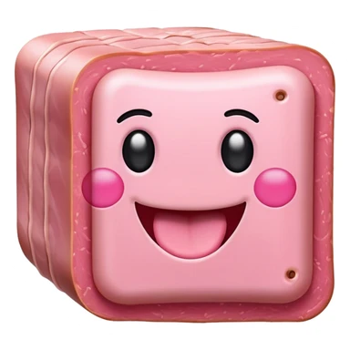 SPAM MEAT kawaii SMILE face EMOJI sticker