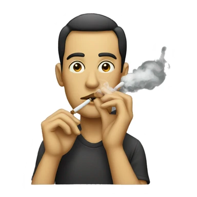 Person smoking  sticker