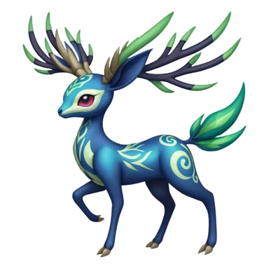 Colorful Exotic Meloetta-Xerneas-Cobalion-Virizion-Venom-Stitch-Fakémon-creature-hybrid sticker