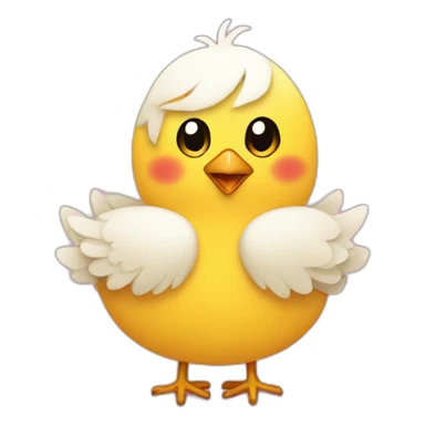 Chick with lof of heart sticker