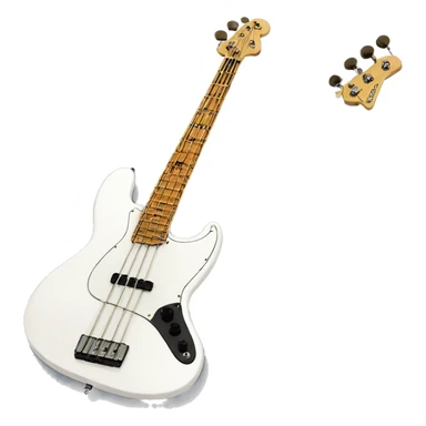 5 string white jazz bass sticker