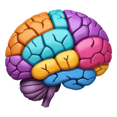 cerebro visto desde arriba con pintura sticker