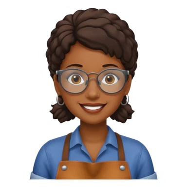 Leather Craft Worker black woman  sticker