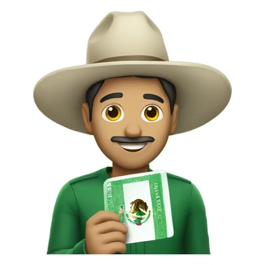 a mexican with a green card sticker