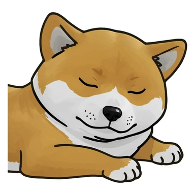 shiba inu snoring sticker