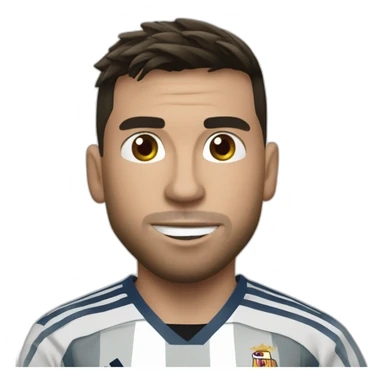 Ronaldo embrasse messi sticker