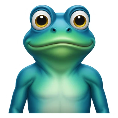 a bleu frog sticker