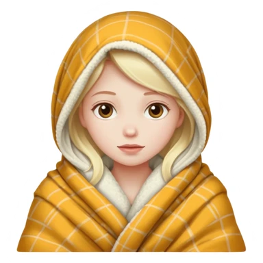 girl in a blanket sticker