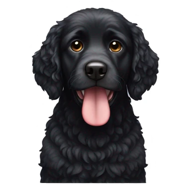 Black Water Dog with a white dot sticker