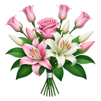 bouquet of flowers pink and white  sticker