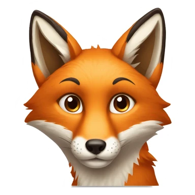 fox half blind and having a scar sticker