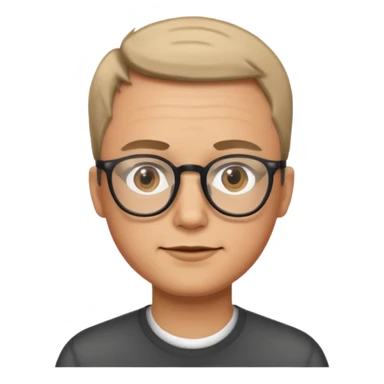 SEÑOR CON GAFAS Y CABELLO MUY CORTO sticker