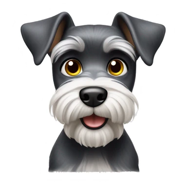 Miniature schnauzer surprised sticker