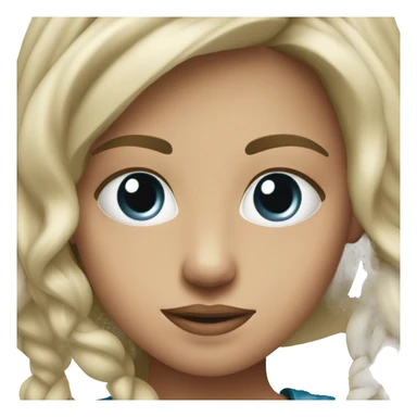 girl with computer blink eye sticker