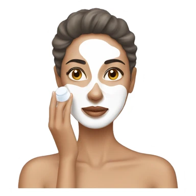 Woman doing skincare sticker